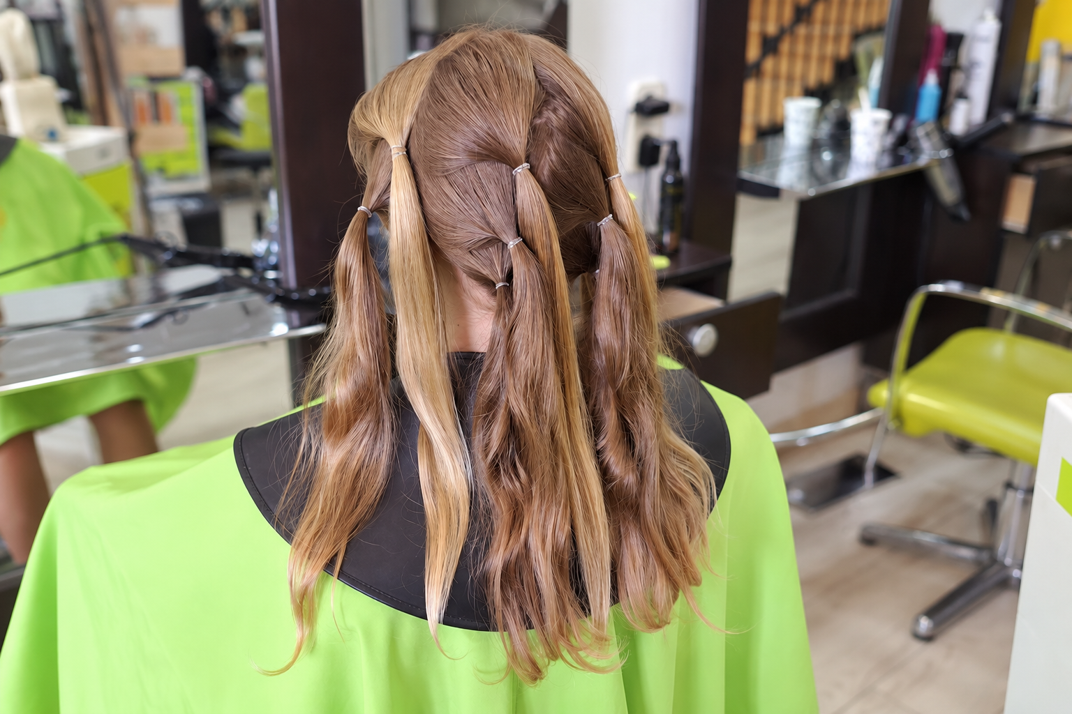 Detalle de un corte de cabello